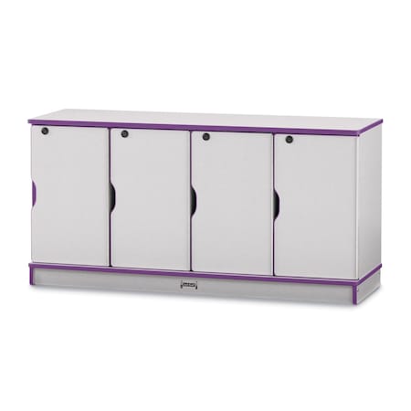 Jonti-Craft Rainbow Accents Stacking Lockable Lockers, Single Stack, Purple 4688JC004